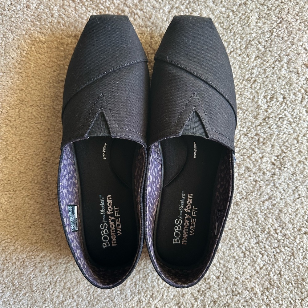 Skechers BOBS Black Slip-On Flats